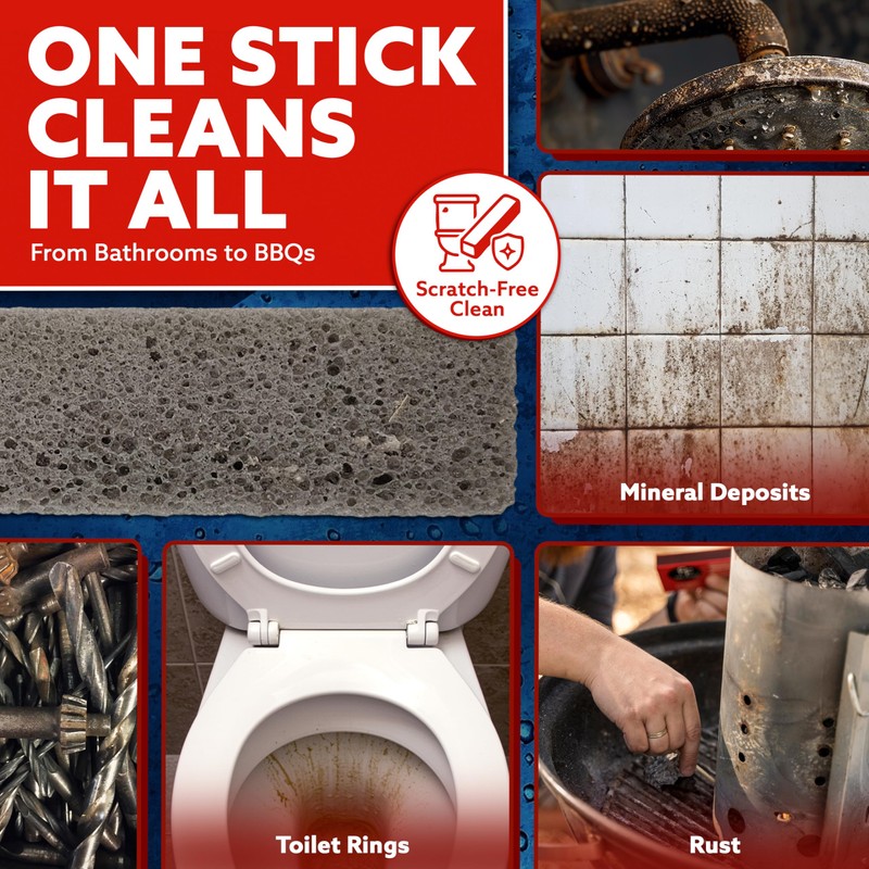 PUMIE Scouring Stick, Heavy Duty Extra Strong Pumice Cleaning Bar,