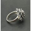 Sterling silver ring flower rose solid 925 Empress size G