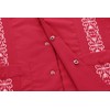 Mens Snap Shirts Casual Guayabera Shirts Short Sleeve(Red,S)