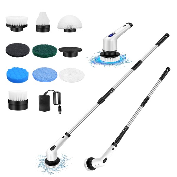 Electric Scrubber Power Cleaning Brush, Cordless Powerful Cleaning Brush for