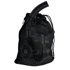 Cover Geny 1 Pc 17.7" x 17.7" Pond Pump Filter Bags, Drawstring Submersible Pump Barrier Bag, Outdoor Pond Pump Cover, Black Anti Clogging Mesh Media Bag for Biological Filter, Pool, Fountain