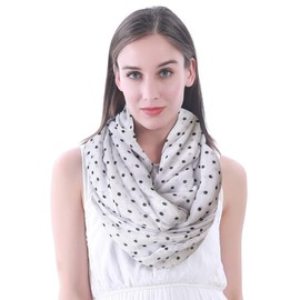 Lina & Lily Polka Dot Snood Tube Scarf -