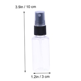 PACKOVE 12 Pcs Portable Travel Spray Bottles Fine Mist Perfume Sprayer Leak Refillable Clear Plastic Containers with Random Color Nozzles for Toiletries Makeup Random Color
