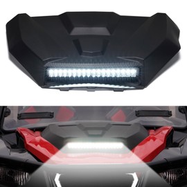 A & UTV PRO Kit Hood Scoop with LED Spotlight for 2016-2018 Polaris General 1000 Accessories Front Hood Cover with Lamp for Polaris General 4 1000 EPS