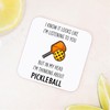 Thinking About Pickleball Wooden Drinks Coaster Mat Gift