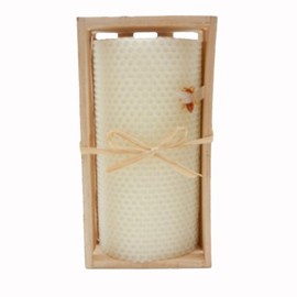 Green Pastures Wholesale Beeswax White Pillar Candle, 3-Inch by 6-Inch