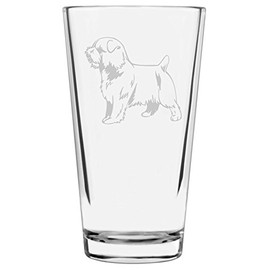 Norfolk Terrier Dog Themed Etched All Purpose 16oz Pint Glass