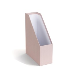 BIGSO VIKTORIA Magazine File with Labelling Label - Magazine Rack Made from 100% Recycled Fibreboard and Paper - Standing Folder for Files, Documents or Magazines - Pink