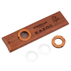 VGEBY1 Wooden Kazoo Guitar Ukulele Kazoo for Kids Party Gift Easy Play Durable Long Time Use Great Companion Auxiliary Replacement Guitar Ukulele Partner Musical Instrument Brown