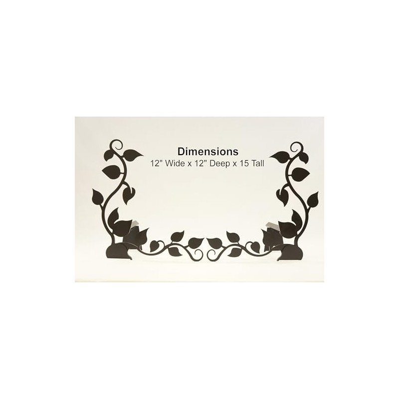Design Specialties Fireplace Ivy Design Black Andiron