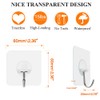 FOTYRIG Adhesive Hooks Heavy Duty Wall Sticky Hooks for Hanging