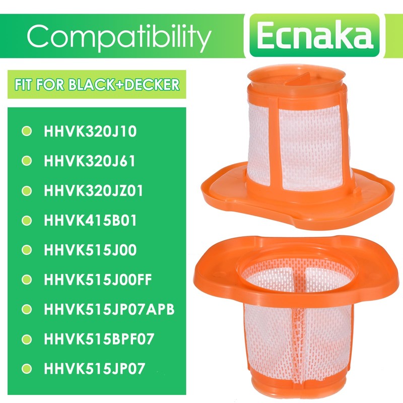 4 Pack HHVKF10 Dust-buster Filter Replacement Compatible with BLACK And
