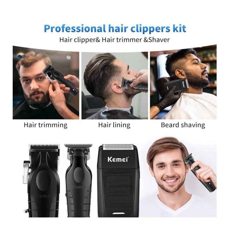 Unknown Professional Hair Clipper Hair Trimmer Beard Shaver Set for