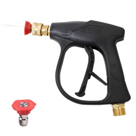 QIHANS High Pressure Washer Gun 4000PSI with 360 Swivel, Car Washer Gun with M22 14/15mm Brass Coupler for Pressure Power Washers for car Washing, Cleaning and Watering Flowers
