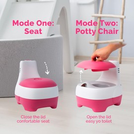 Toddler Potty Training Toilet with Flushing Sounds, Removable Lid, and Soft Cushion - Potty Training Toilet - Toddler Toilet Training Potty - Potty Chair for Toddlers 1-5