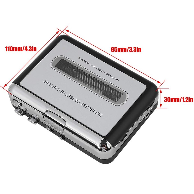 Tape to PC Cassette Recorder, Portable Cassette Tape MP3 CD