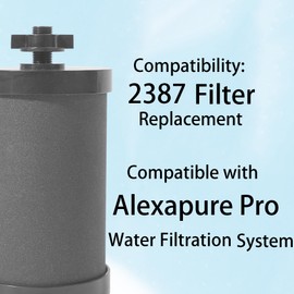 2387 Filter Replacement,Compatible with Alexapure Pro Water Filtration System,Capacity 5,000 Gallons - 1 Filter Pack Black