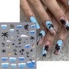 Summer Nail Art Stickers 5D Embossed Ocean Nail Art Decals