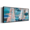 Renditions Gallery Floater Framed Canvas For Office Boat Sailing on
