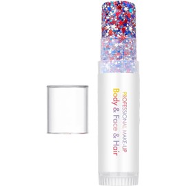 Barra Purpurina Maquillaje Brillo Patriótico Rojo, Y Azul Purpurina para el Rostro y Cabello , Conciertos, Festivales, Fútbol, Chicas, Mujeres, Hombres