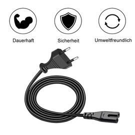 AC Power Cord Power Cable 2-Pin Replacement for Sonos One SL One Play Play 3 5 Playbar Playbase Sub Amp and Beam Speaker 2 Prong C7 Plug Power Cable