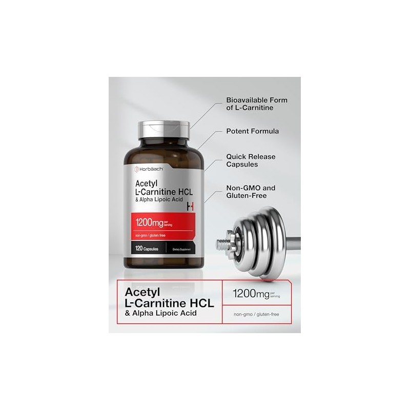 Horb ach Acetil L-carnitina Hcl y cido Alfa Lipoico 1200