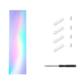 Mewutal Clear Acrylic Display Riser Colorful 1 Tier Display Riser Tabletop Display Stand 11.8"×3.2"×2" Display Shelf Rectangular 4mm Thick Cosmetics Organizer for Cupcake Jewelry Dessert Figures