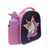 Polar Gear Unicorn Stars Lunch Bag Bottle Combo, Polyester, Pink