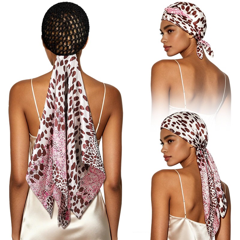 Silk Press Wrap for Hair, Satin Hair Wrap Net with