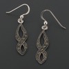 Touch Jewellery 925 Sterling Silver and Marcasite Infinity Drop Earrings