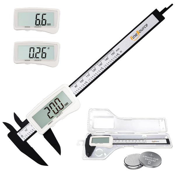 FineSource Digital Caliper, Caliper Measuring Tool with Large Screen, Vernier