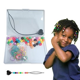 NIIIYTYB 50PCS Silicone Hair Beads for Kids Braids Soft Rubber Braiding Beads for Girls Hair Accessories Colorful Pony Bulk Beads for Little Girls and Toddlers Braiding Beads