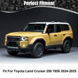 GearUp Rear Air Vent Outlet Panel Anti-Kick Trim Cover for Toyota Land Cruiser 250 1958 2024 2025 Rear Button Decorative Cover Carbon Fiber Printing