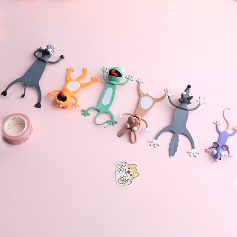 Funny 3D Cartoon Animal Bookmark Cartoon Bookmark with Flat Body