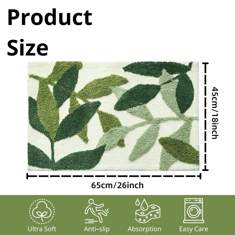 Extra Thick Bath Mat for Bathroom, 18 x 26 in