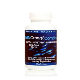 WINOmeg3complex 6015 EPA - DHA Pharmaceutical-Grade Omega 3 (60 unidades30 porciones) 1080mg EPA                                                      