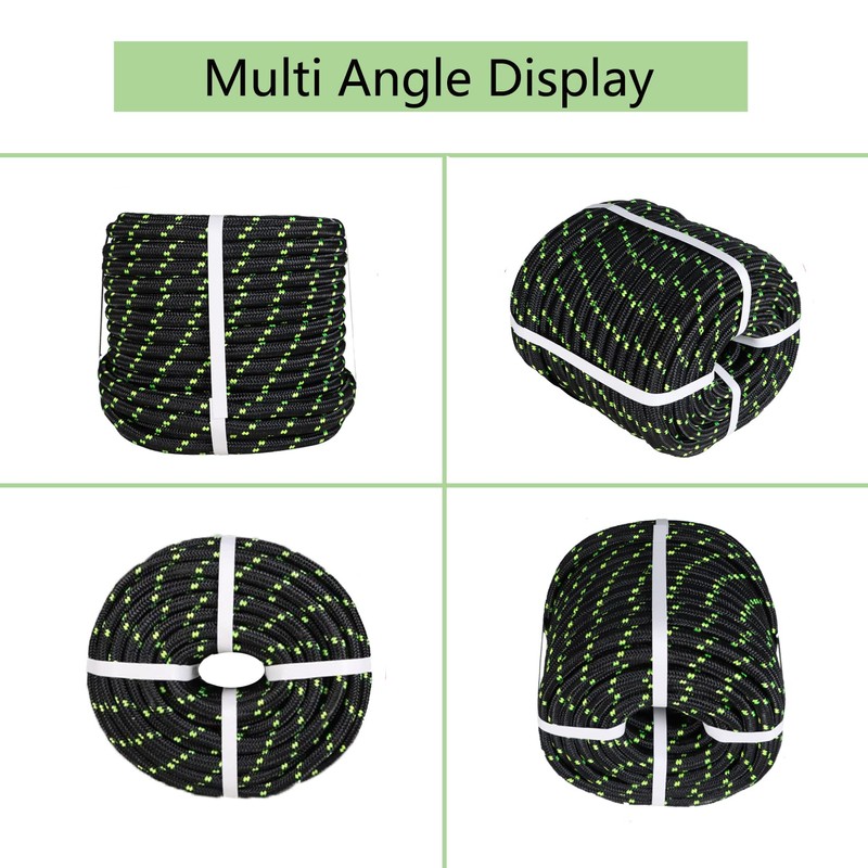 findmall 1/2 Inch Polyester Rope Double Braid Pulling Ropes for