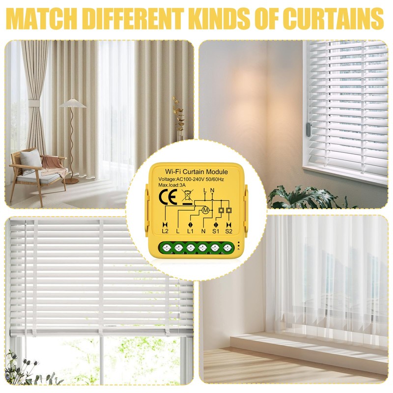 WiFi Smart Roller Shutter Switch Module, WiFi Smart Built-in Switch,