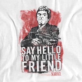 Scarface Little Friend Unisex Adult T-Shirt, White, Small