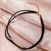 2Pcs Black Choker Necklace for Women Gothic Necklace Leather Necklace