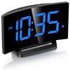GOLOZA Digital Alarm Clock for Bedrooms, Modern Curved Design, Conspicuous