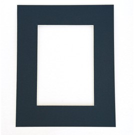 topseller100, Pack of 10 NAVY BLUE 8x10 Picture Mats Matting with White Core Bevel Cut for 5x7 Pictures
