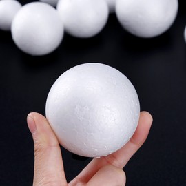 Pllieay Make Your Own Solar System Model with 14 Mixed Polystyrene Balls and 10 Pieces 24 cm Long Bamboo Sticks for School Projects
