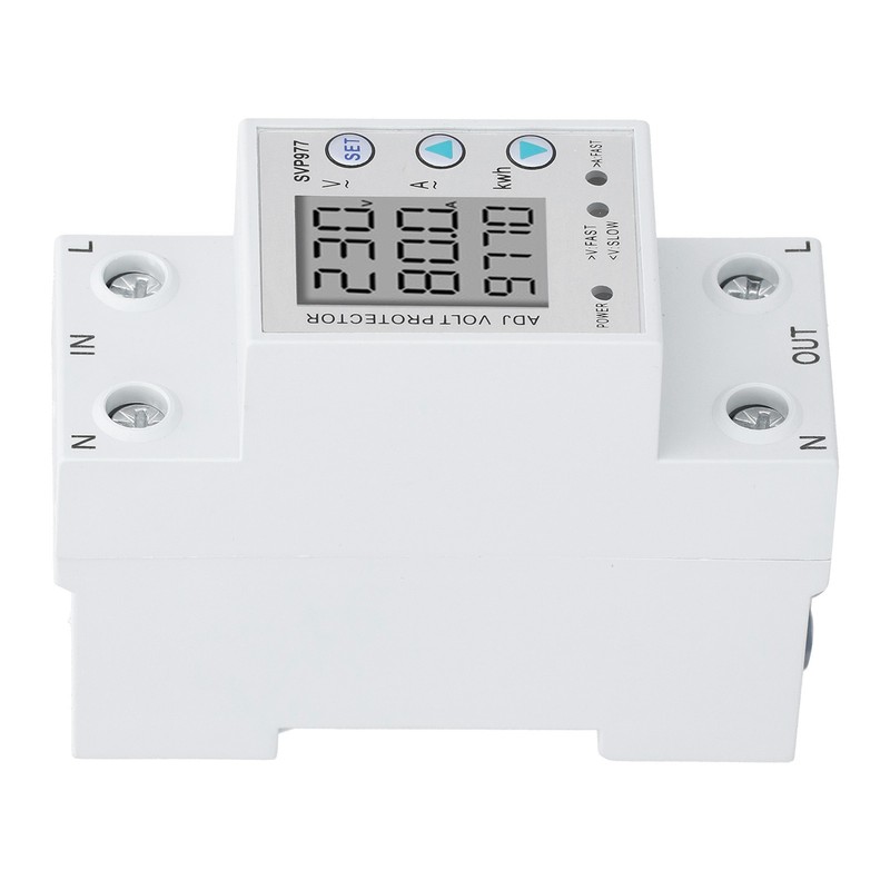 Voltage Protector Adjustable Current Power Monitoring Equipment with Backlight 230VAC