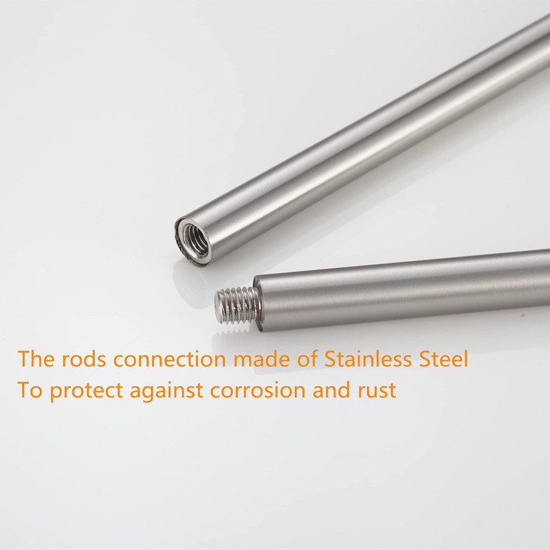 BGL Bathroom Accessory Set, Brushed Nickel Adjustable Expandable Towel Bar