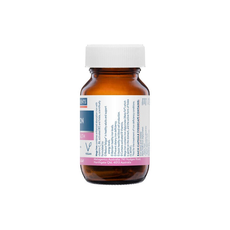 Ethical Nutrients Megazorb Mega Iron With Activated B's 30 Caps