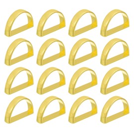 sourcing map 10Pcs D-shape Napkin Rings, Table Napkin Holders Serviette Buckles for Decoration Adornment Wedding Party, Gold