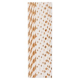 DRAEGER PARIS 1886 24 Trinkhalme, Holz, Gold, 19.5 x 0.5 x 0.5 cm