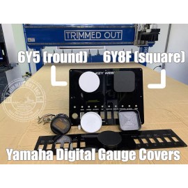 Trimmed Out Yamaha 6Y8F Digital Gauge Cover White Starboard Square