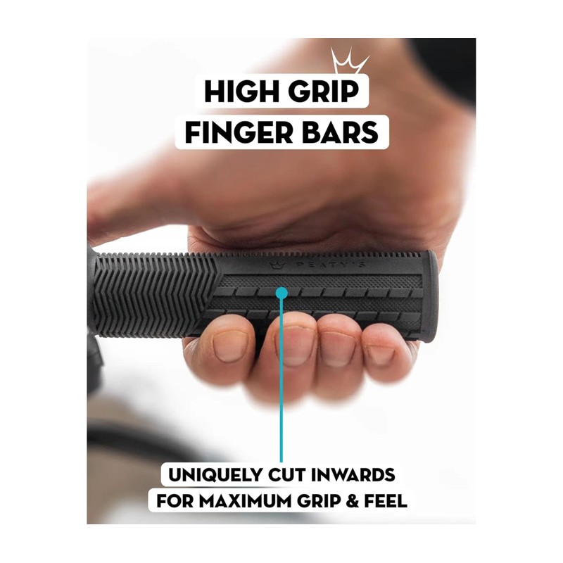 Peaty's Monarch Grips - Blue/Mushroom/Thin - Trail Comfort, Durable, Ergonomic